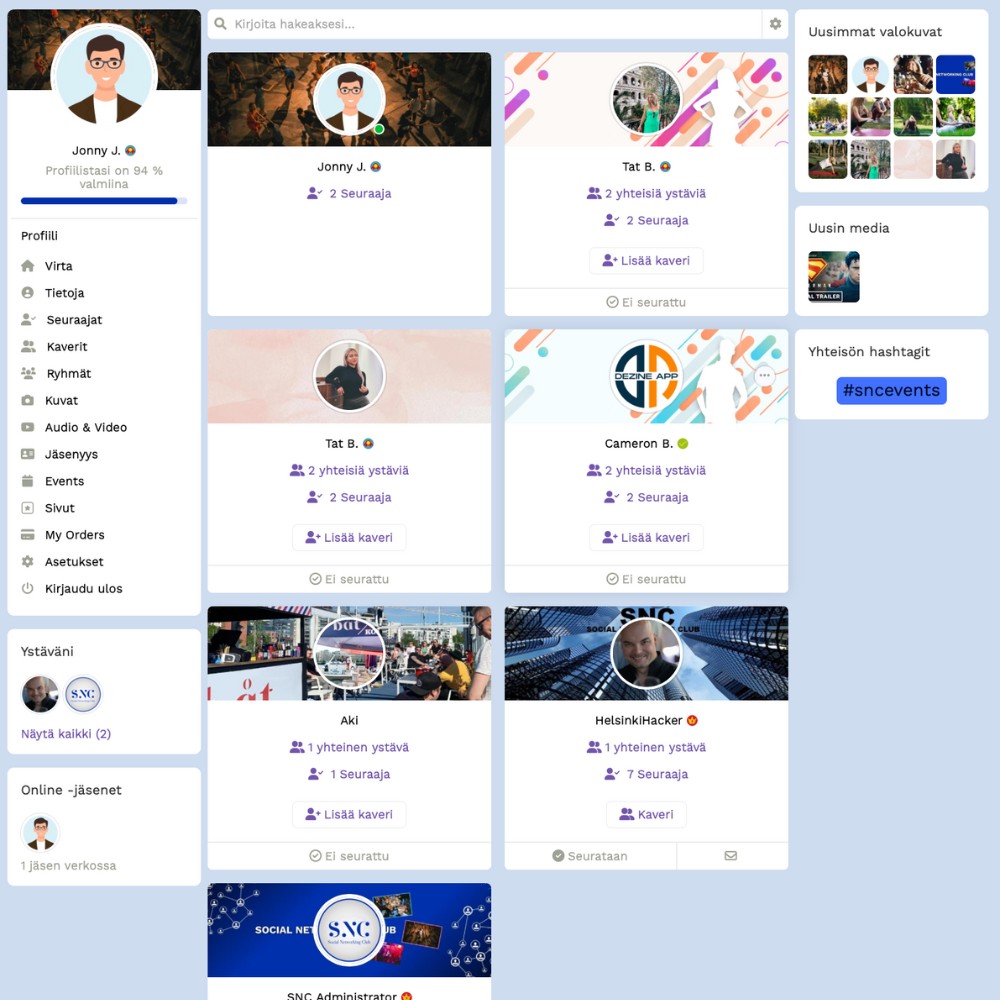 Social Networking Club Community Features