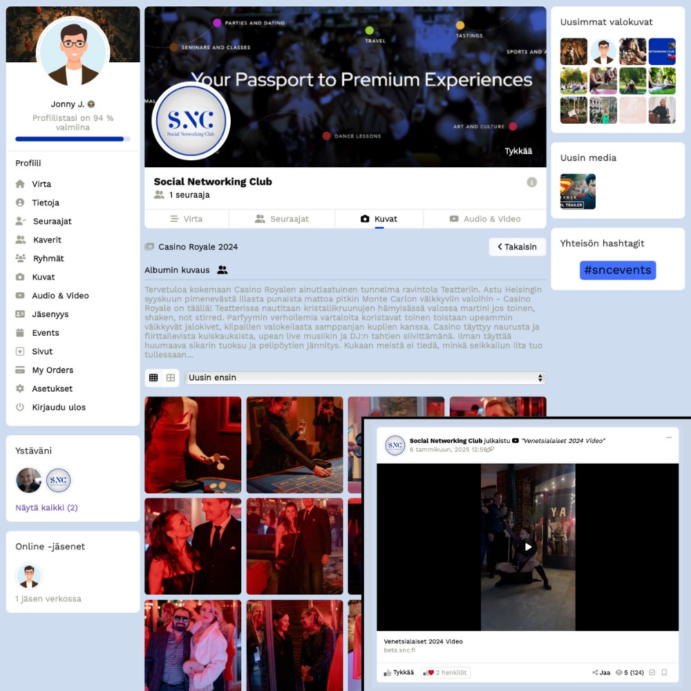 Social Networking Club Community Features